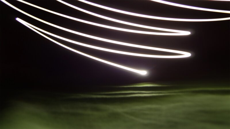 Light trails over water