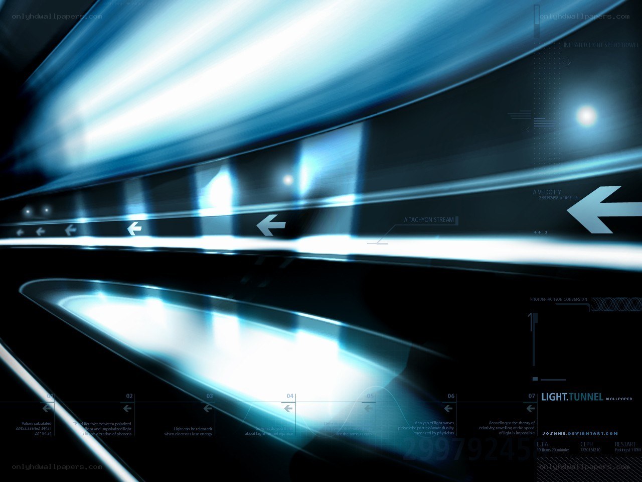 Light tunnel digital artwork