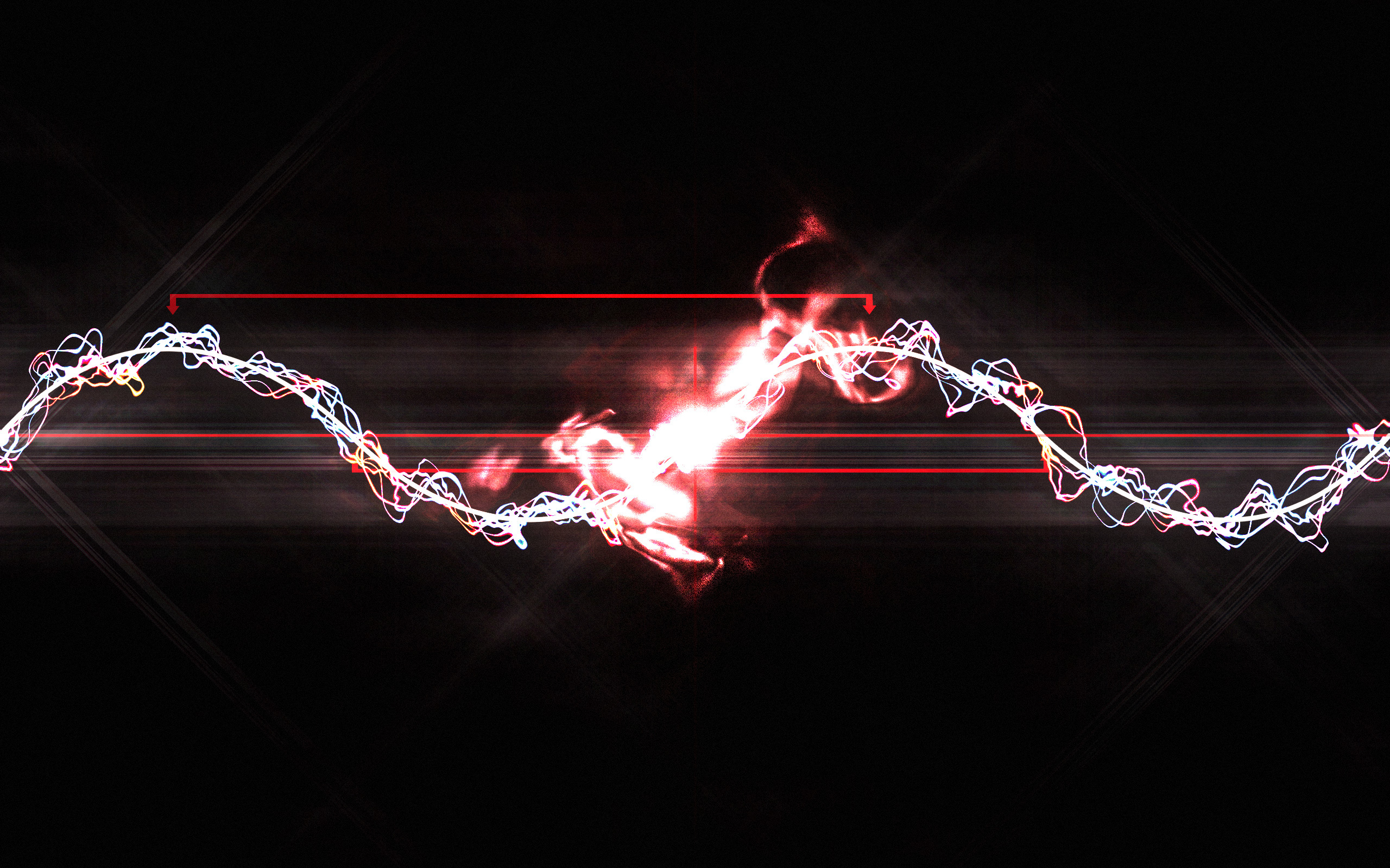 Light wave interference pattern