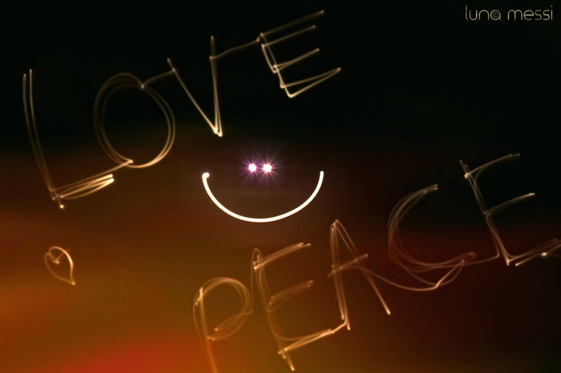 Light Writing on Dark Background