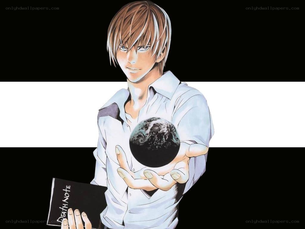 Light Yagami holding Death Note