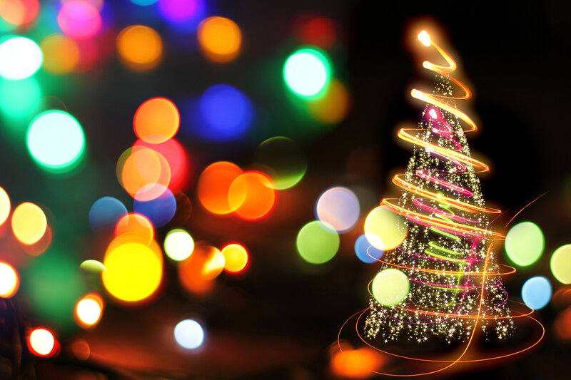 Lighted Christmas Tree — Green