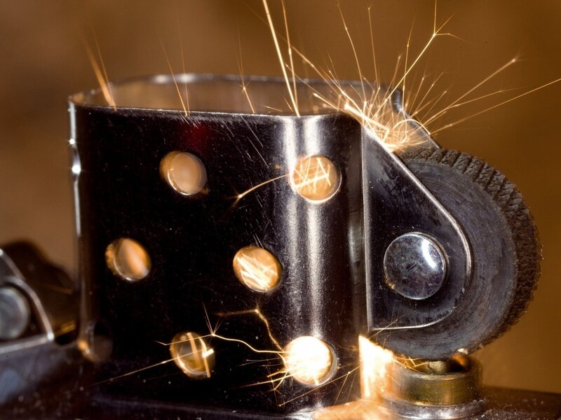 Lighter with Sparks