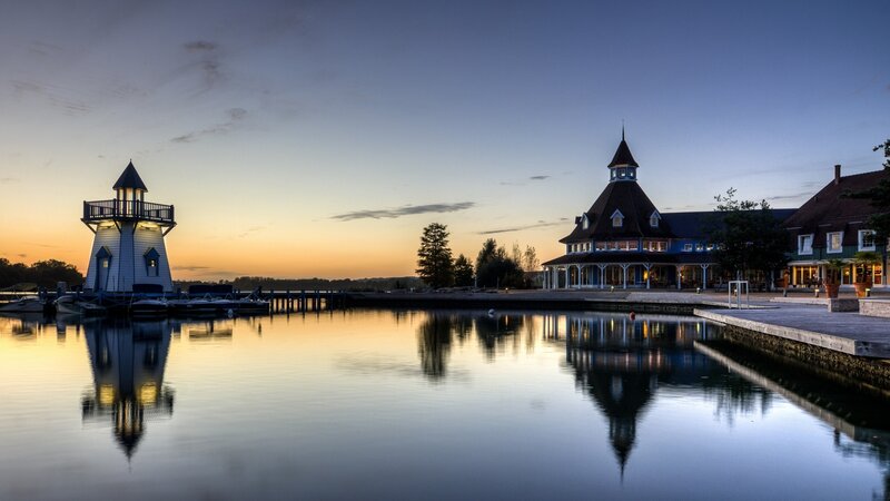 Lighthouse and Building — Blue
