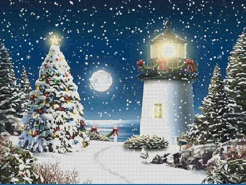 Lighthouse and Christmas Tree