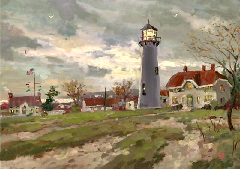 Lighthouse and Coastal Houses