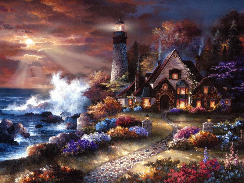 Lighthouse and Cottage