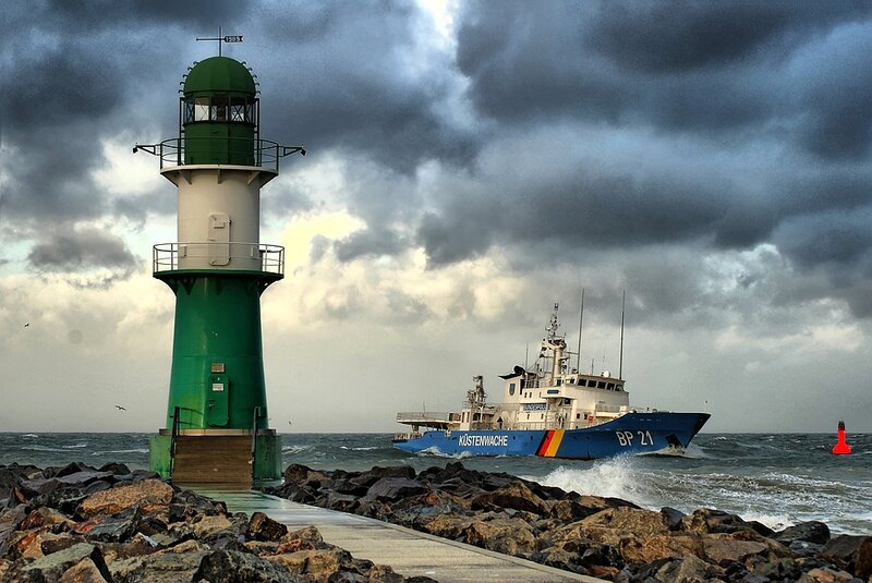Lighthouse and Ship