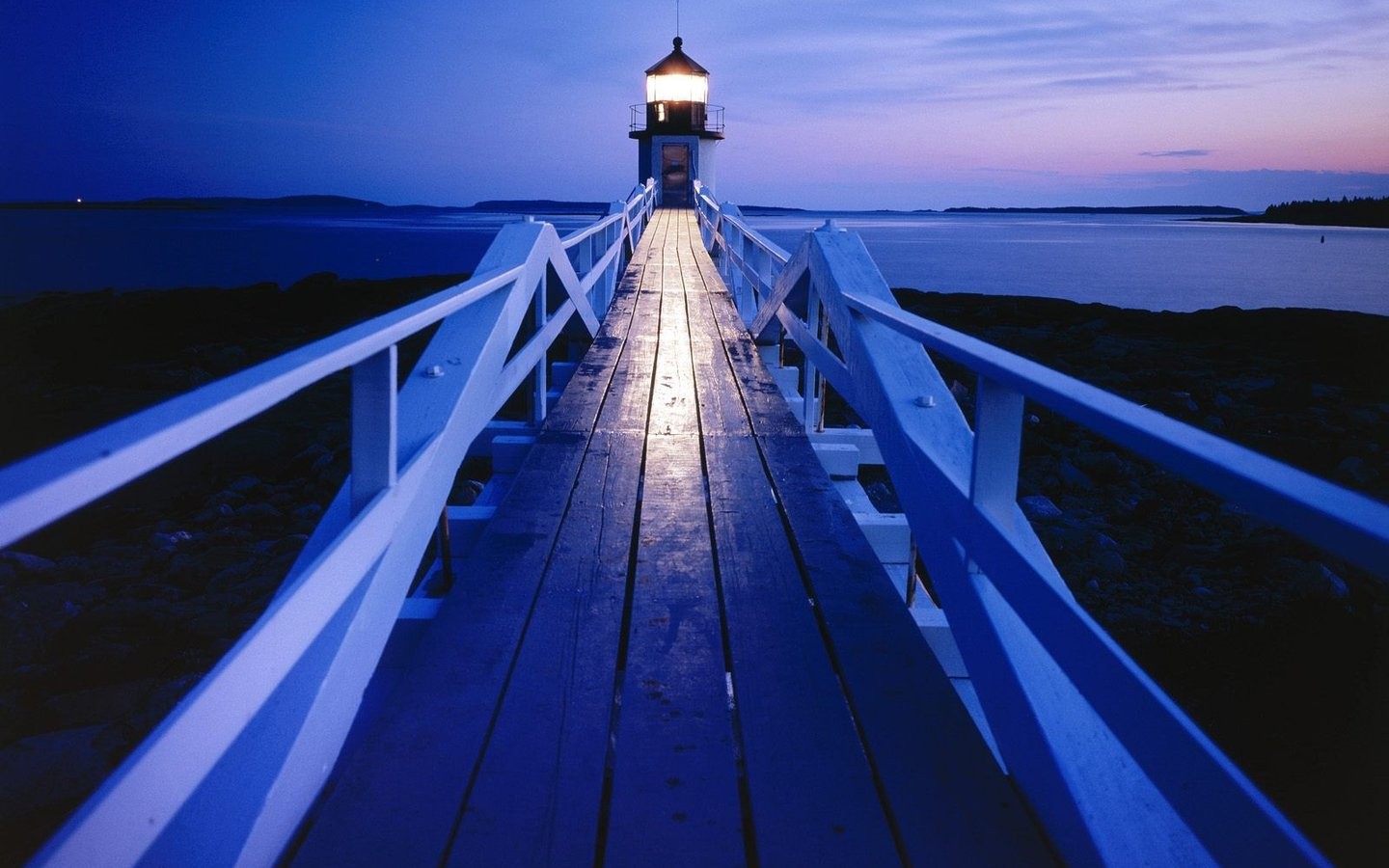 Lighthouse at dusk