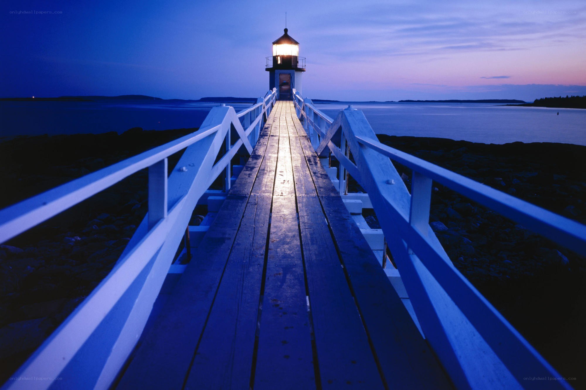 Lighthouse at dusk