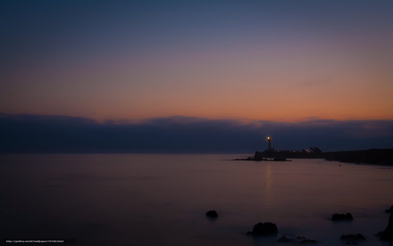 Lighthouse at dusk