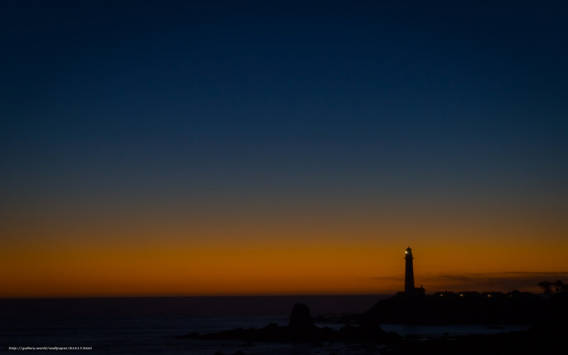 Lighthouse at dusk