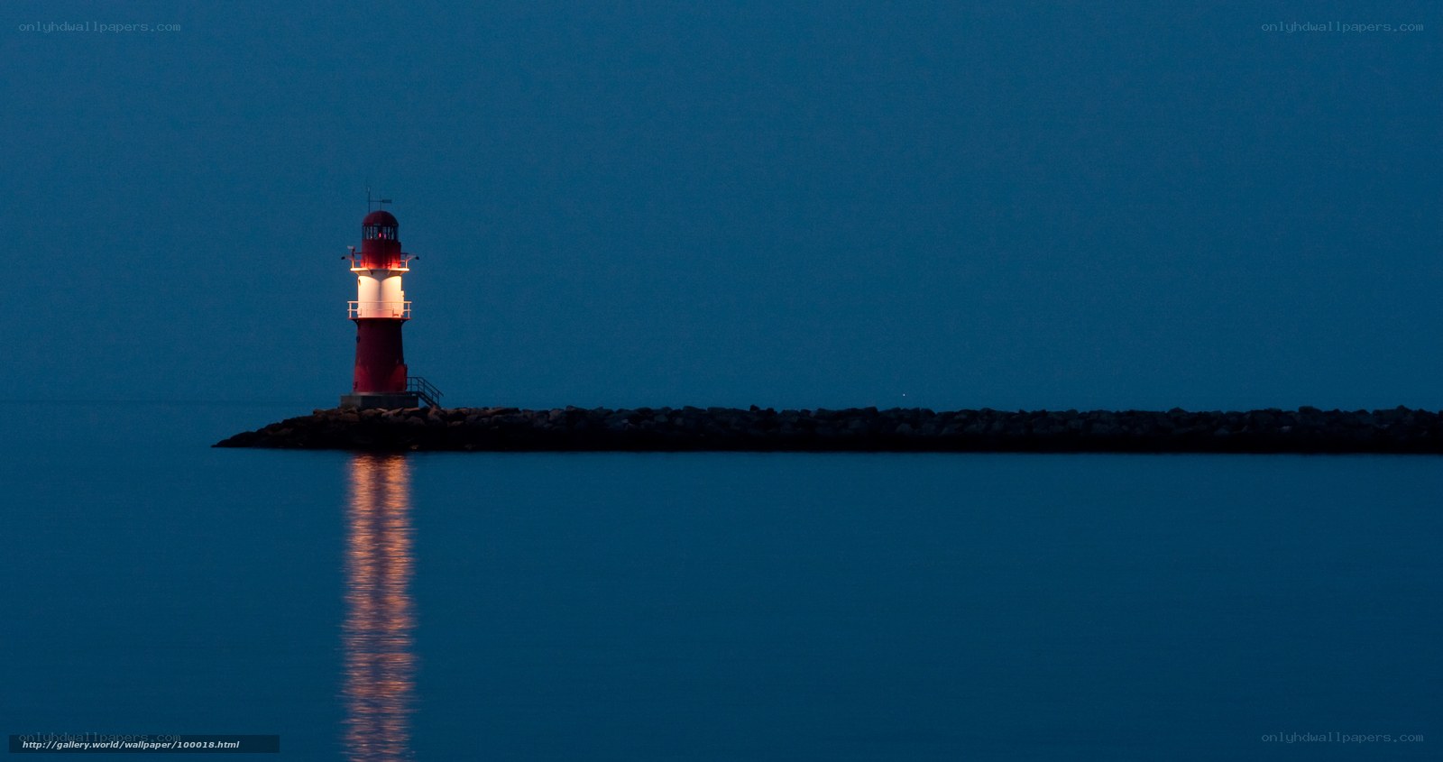 Lighthouse at dusk