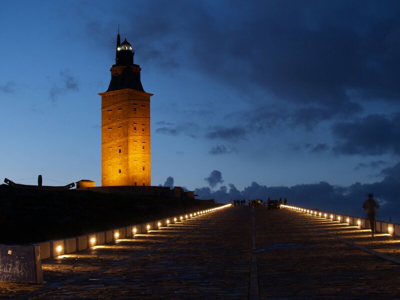 Lighthouse at Dusk — Blue, Dramatic