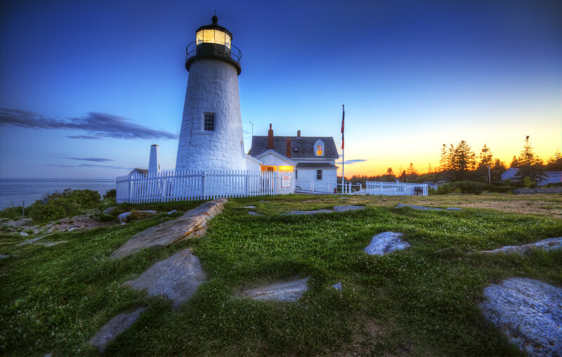 Lighthouse at Dusk — Blue