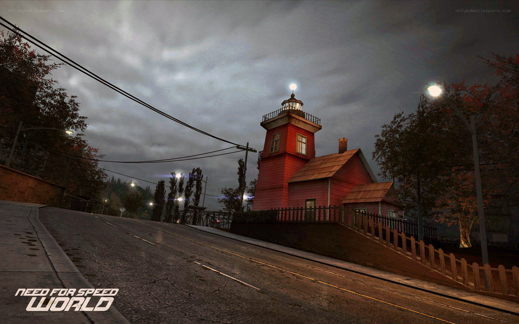 Lighthouse at dusk in Need for Speed World