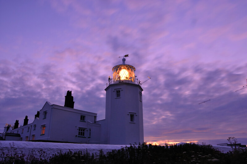 Lighthouse at Dusk — Purple