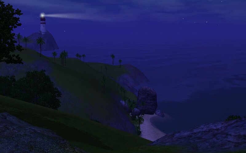 lighthouse at night