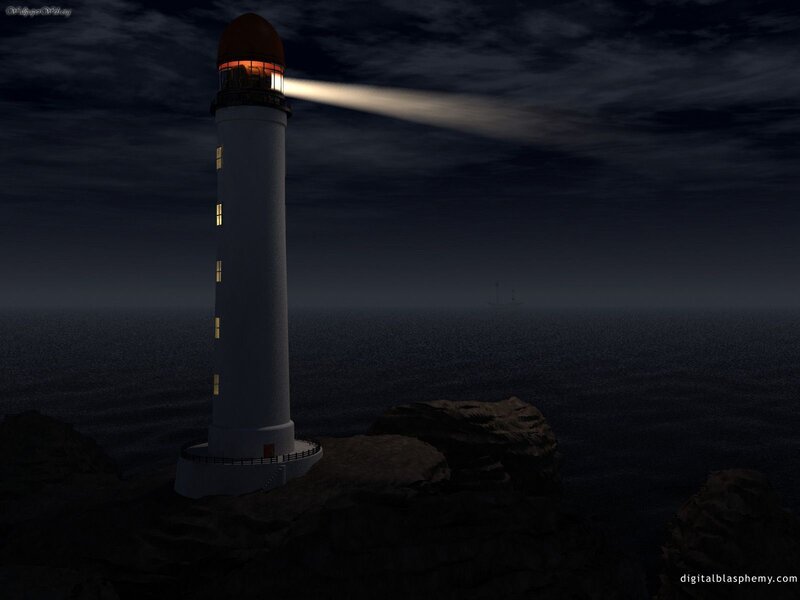 Lighthouse at night