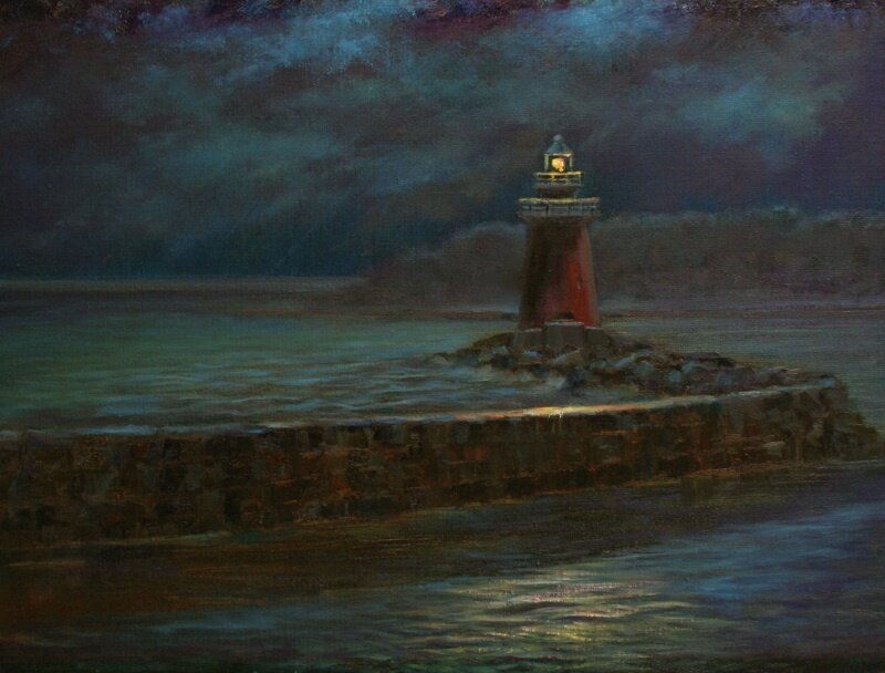 Lighthouse at night