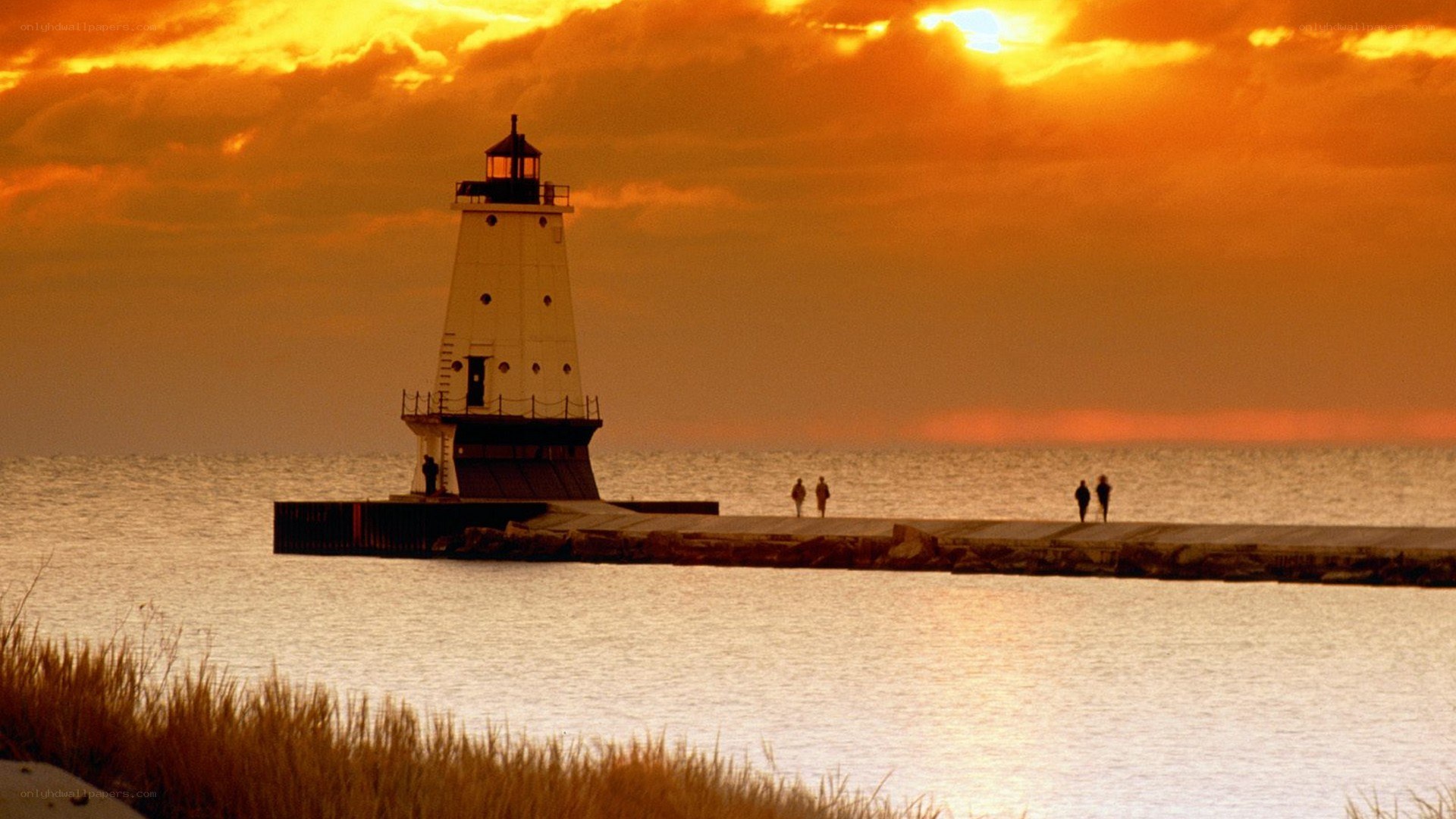 Lighthouse at sunset