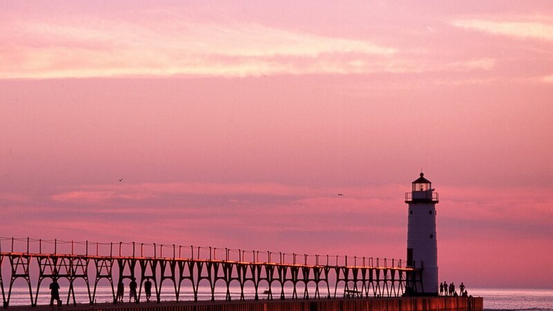 Lighthouse at sunset