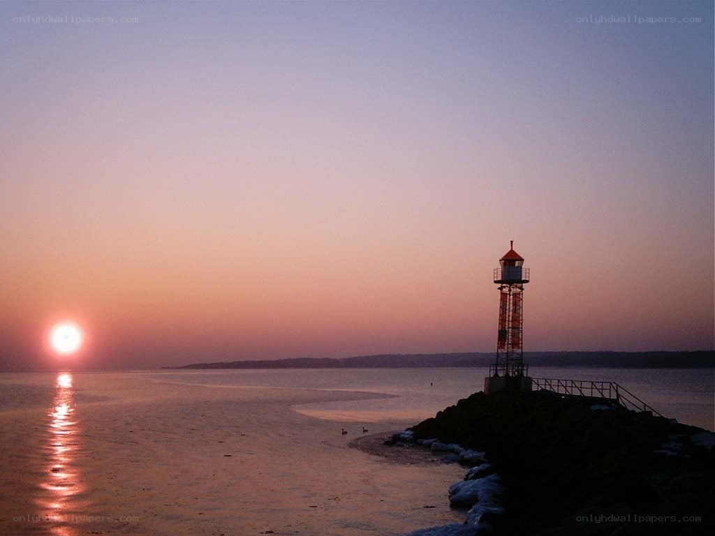 Lighthouse at sunset