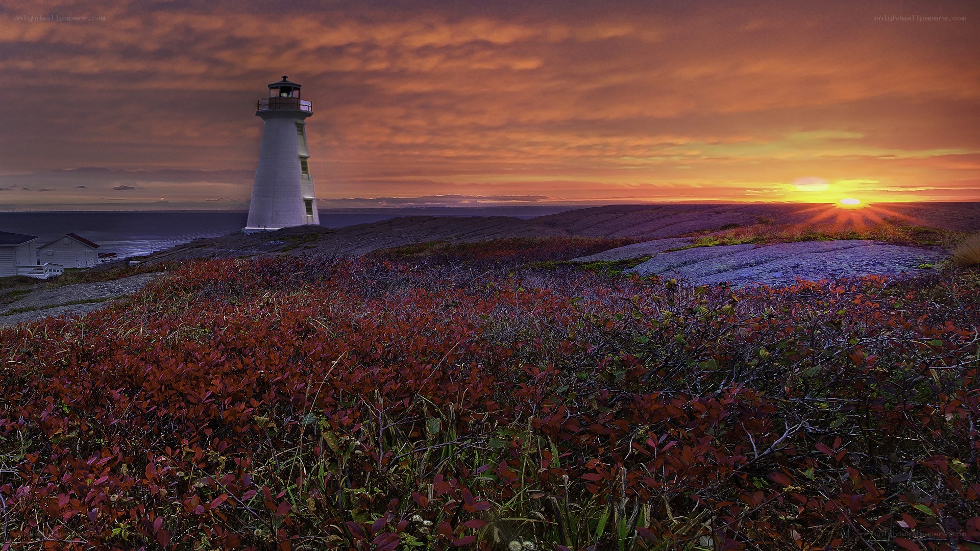 Lighthouse at sunset