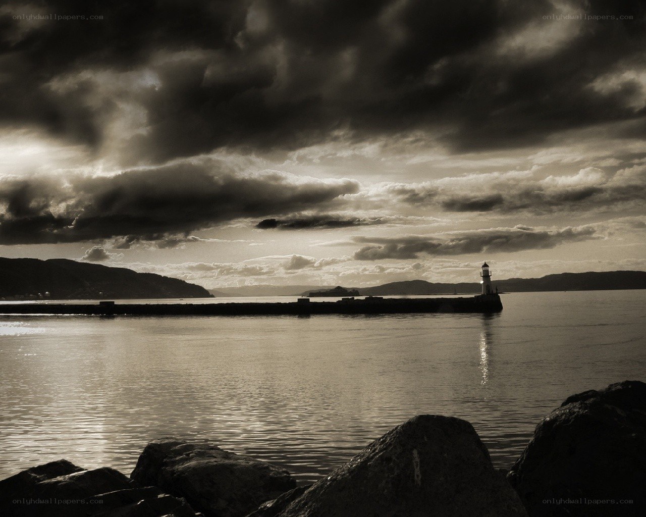 Lighthouse at sunset