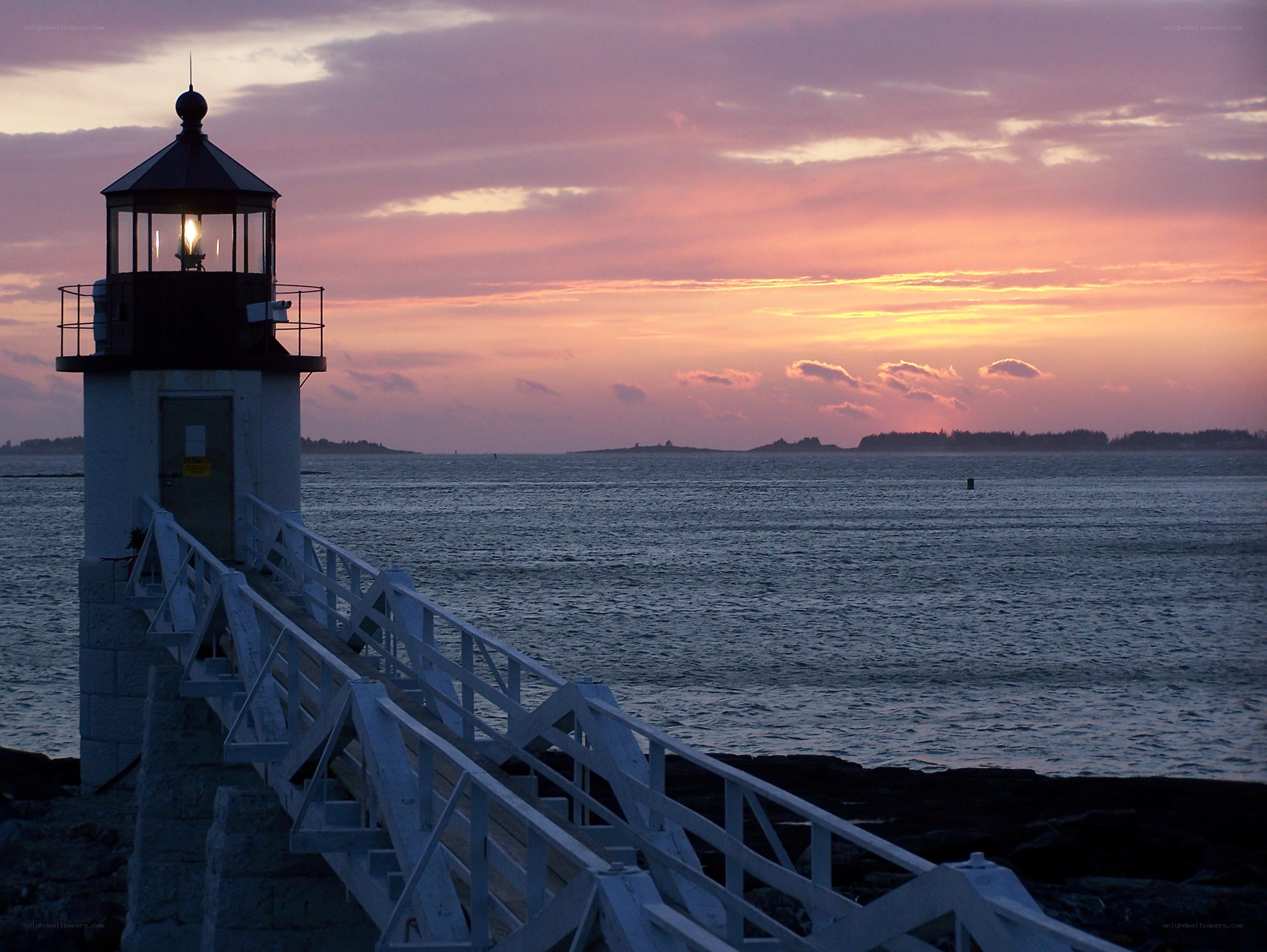 Lighthouse at sunset