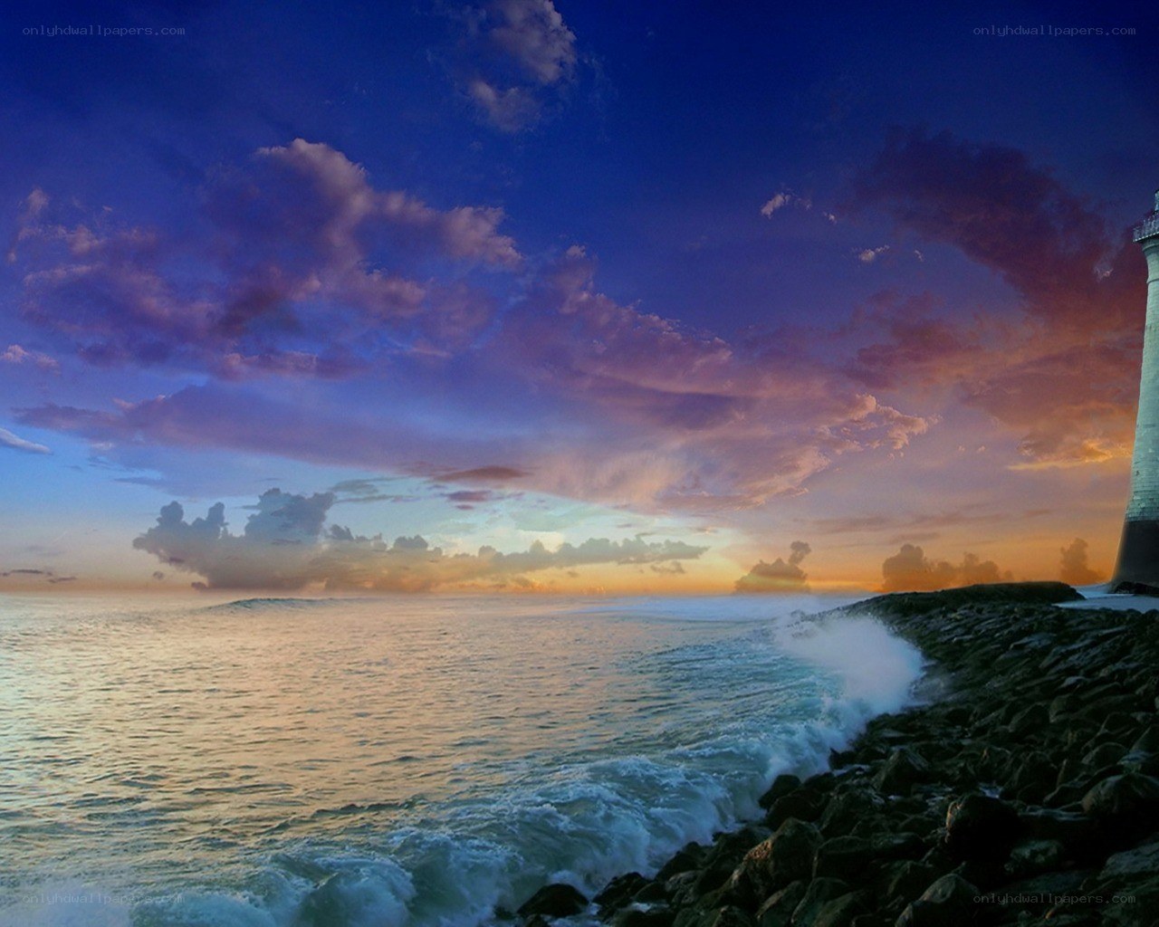 Lighthouse at sunset