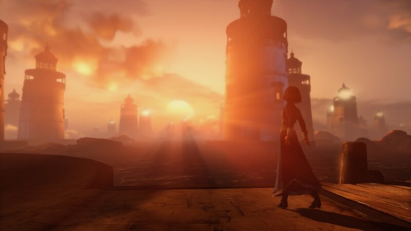 lighthouse at sunset