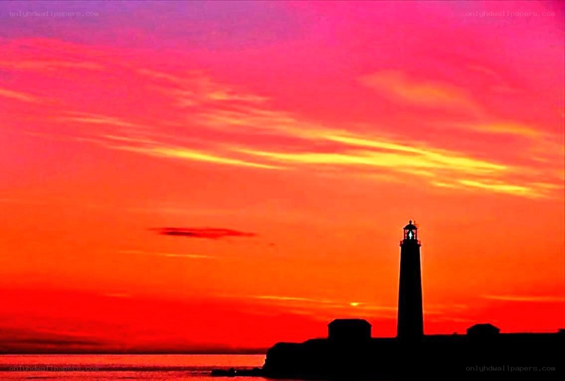 Lighthouse at sunset