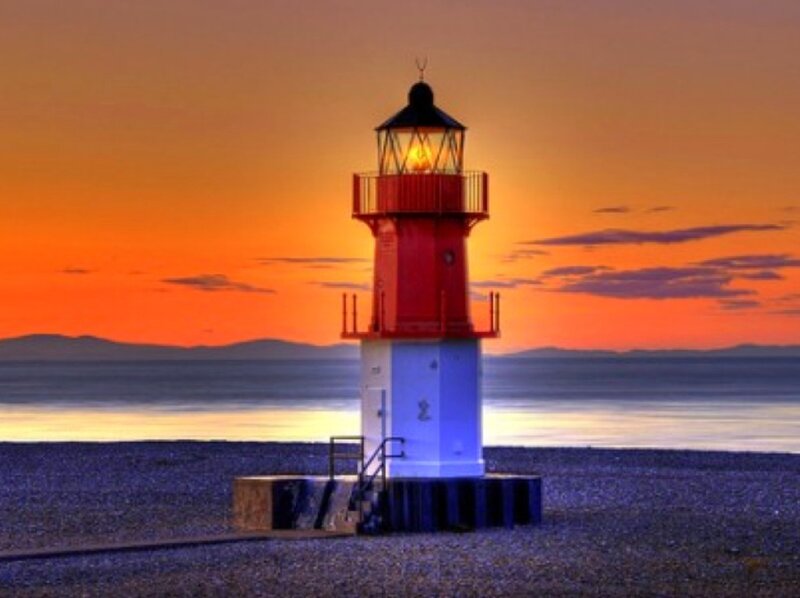 Lighthouse at sunset