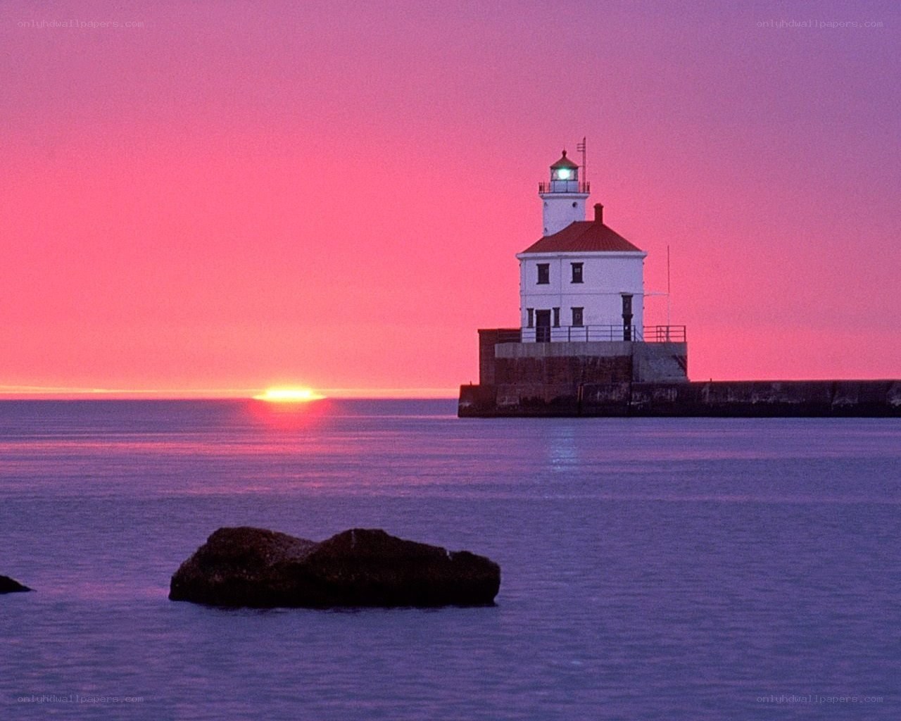 Lighthouse at sunset