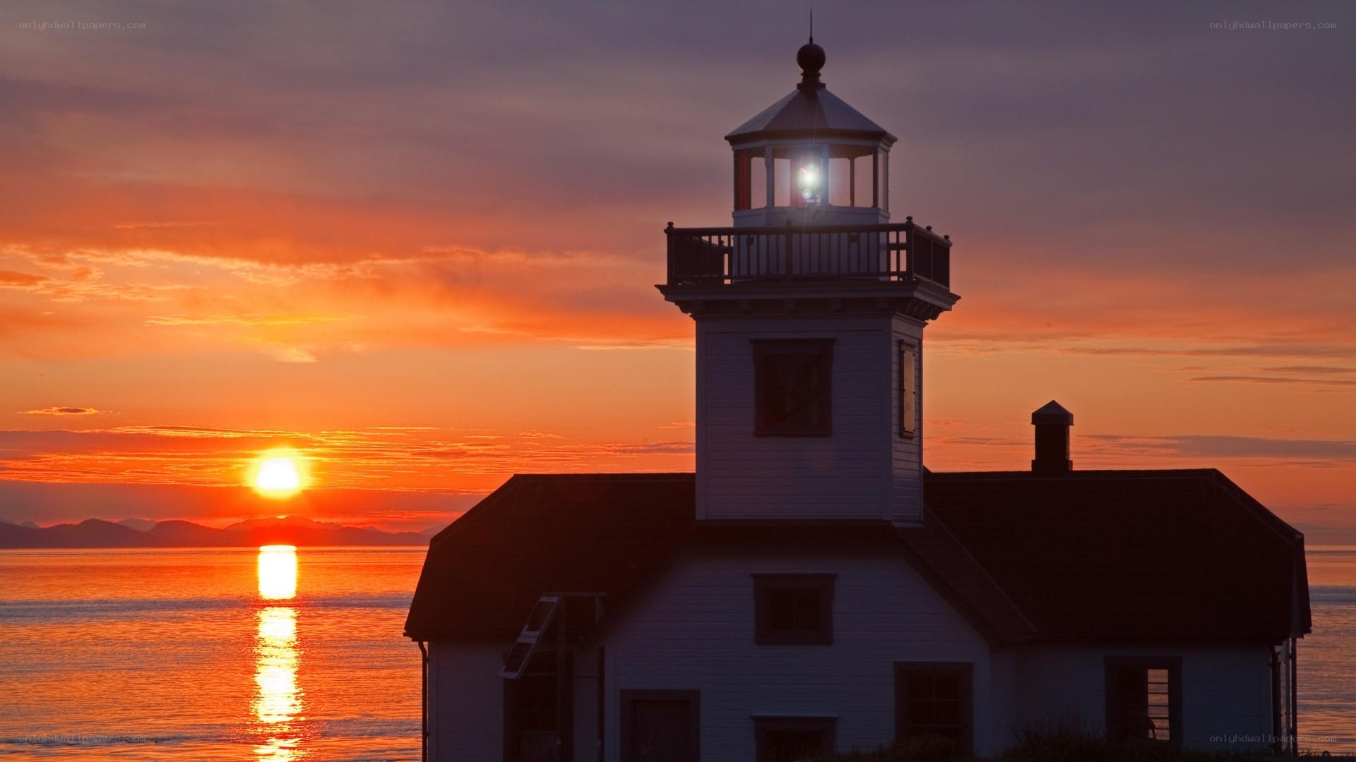 Lighthouse at sunset