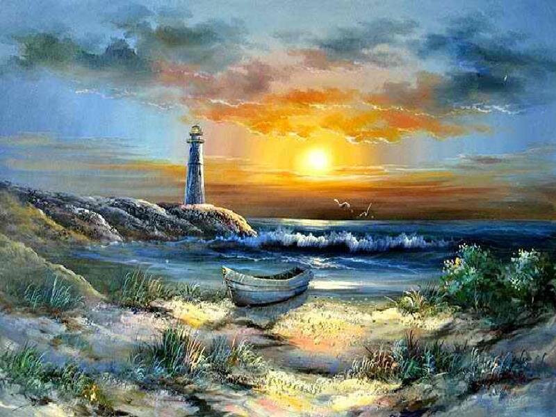 Lighthouse at sunset