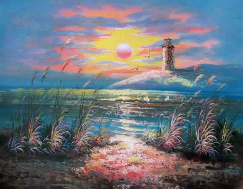 Lighthouse at sunset