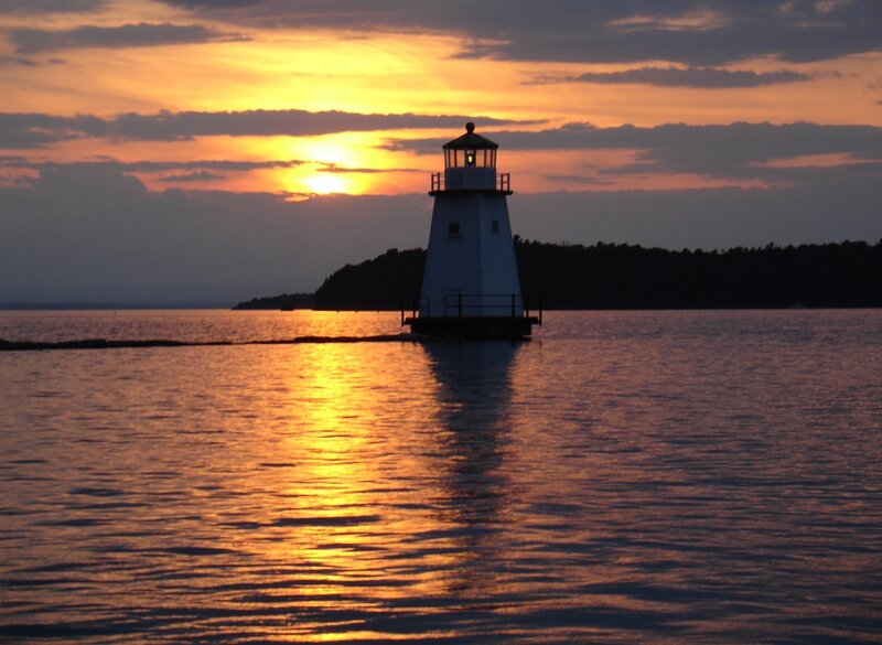 Lighthouse at sunset