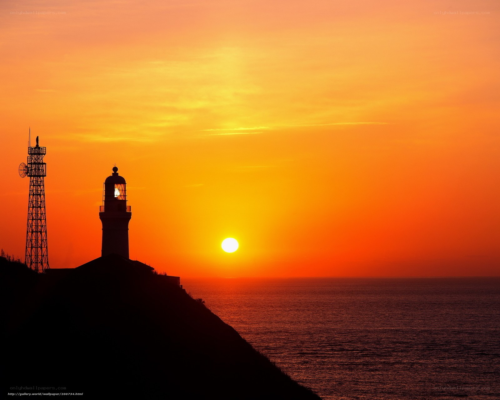 Lighthouse at sunset