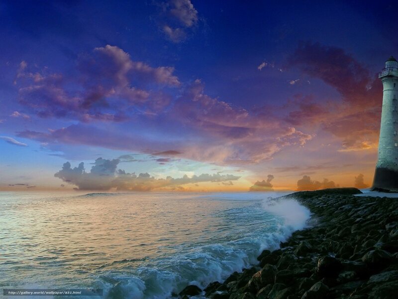 Lighthouse at sunset