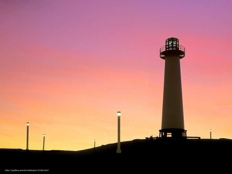 Lighthouse at sunset