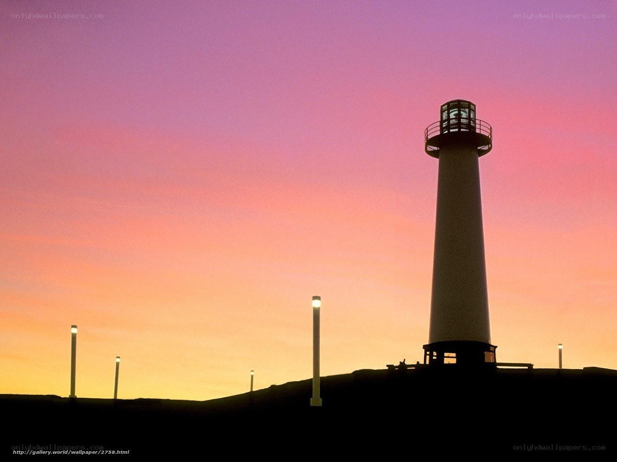 Lighthouse at sunset