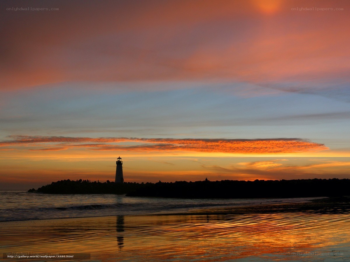 Lighthouse at sunset