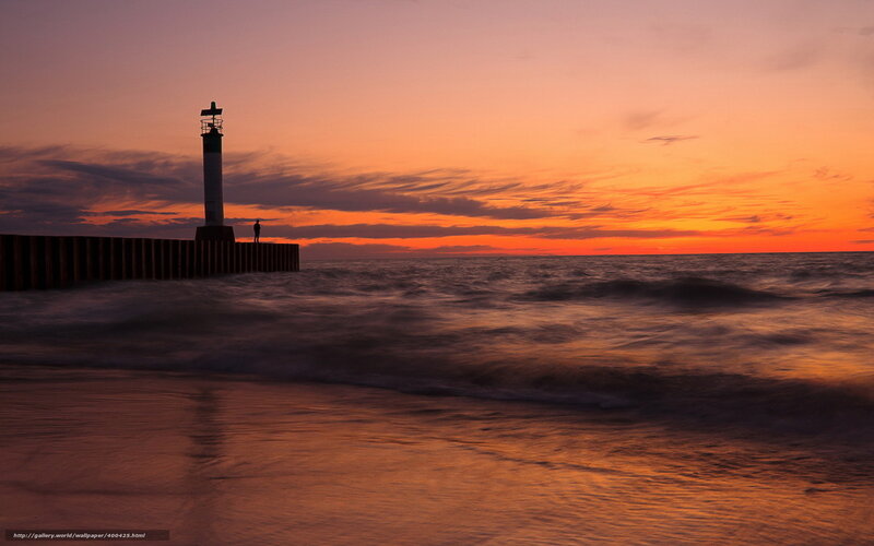 Lighthouse at sunset