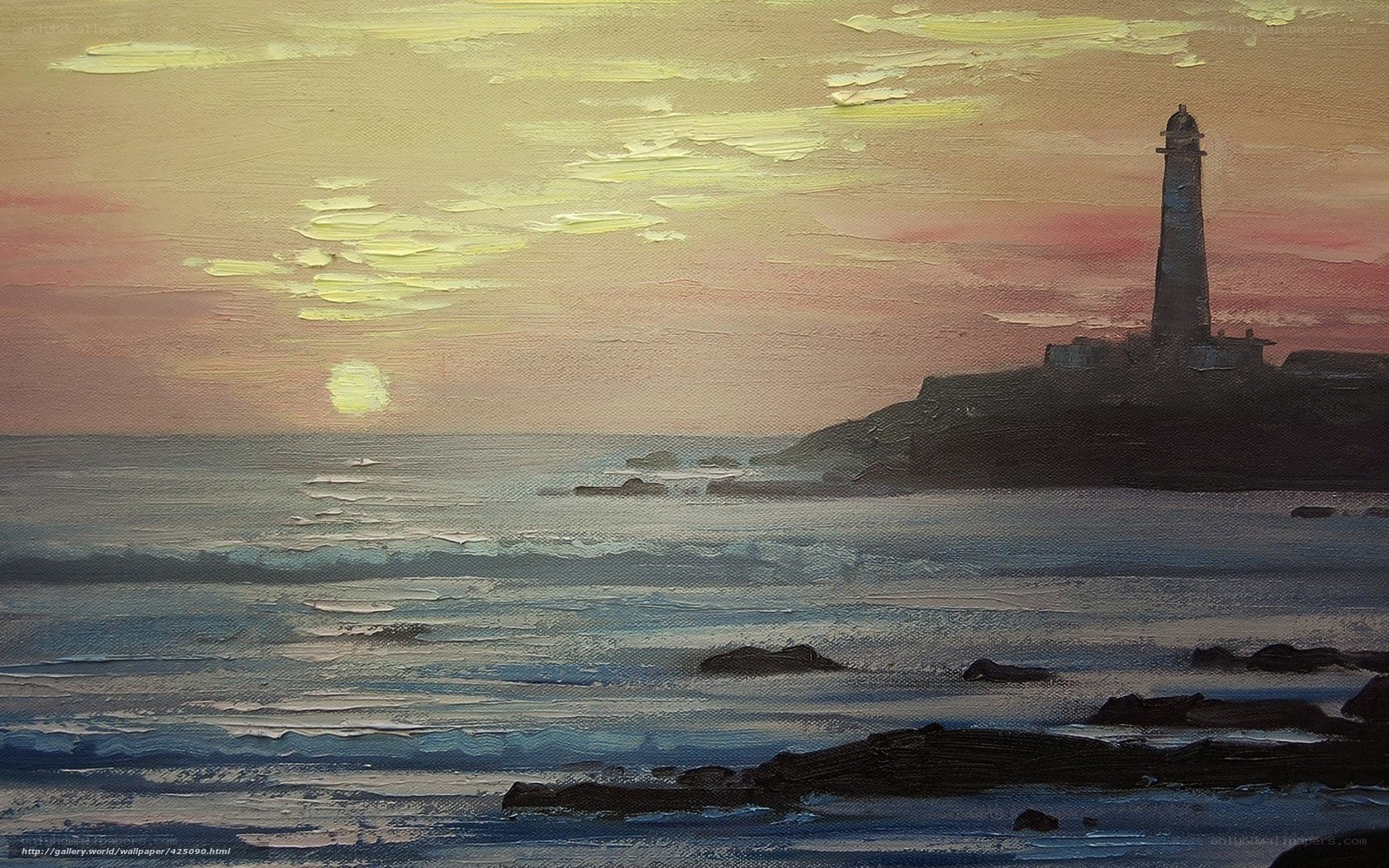Lighthouse at sunset
