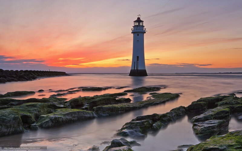 Lighthouse at sunset