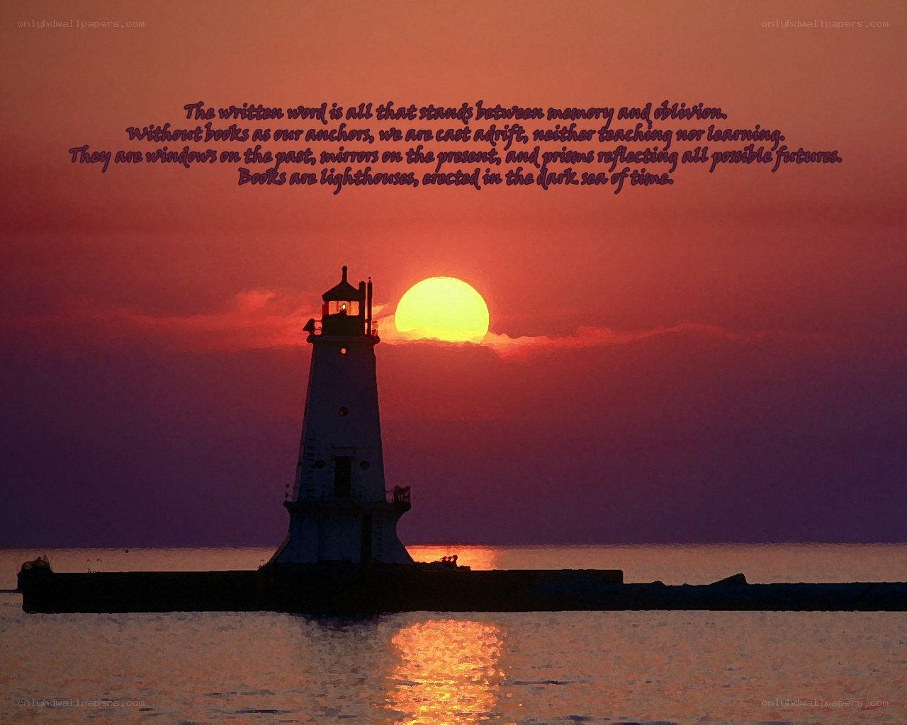 Lighthouse at sunset