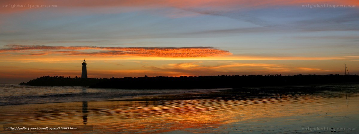 Lighthouse at sunset