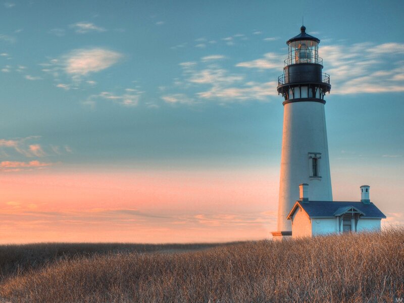 Lighthouse at sunset